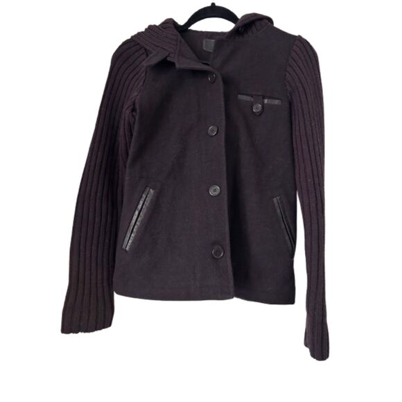 Smartwool Brown Cable Knit Zip Up Hooded Jacket XS - Picture 1 of 4